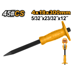 Зубило пикообразное с протектором 18*300 мм INGCO HCC0841218 Зубило пикообразное с протектором 18*300 мм INGCO HCC0841218