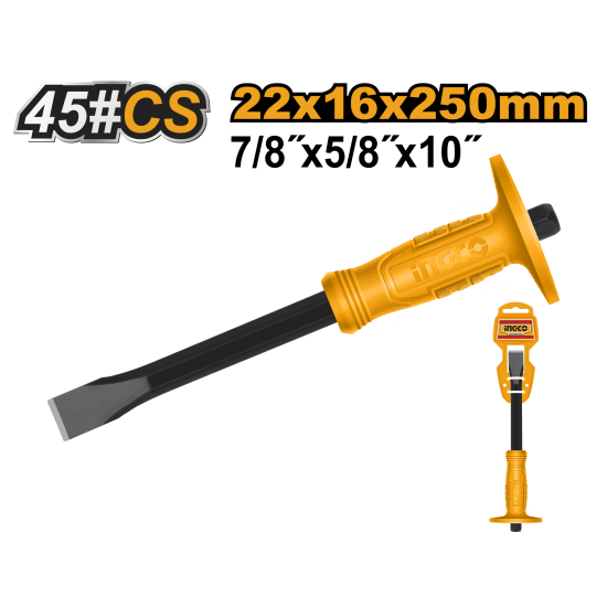 Зубило с протектором 22*250 мм (6/36) INGCO HCCL082210 Зубило с протектором 22*250 мм (6/36) INGCO HCCL082210