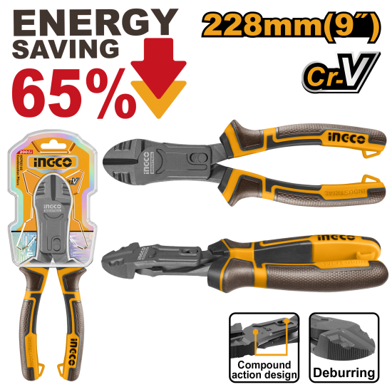 Бокорезы усиленные 230 мм (6/36) INGCO HCDCP58230 INDUSTRIAL Бокорезы усиленные 230 мм (6/36) INGCO HCDCP58230 INDUSTRIAL