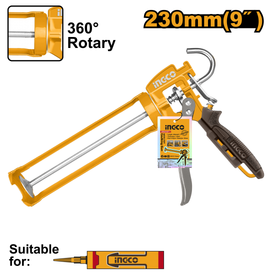 Пистолет для герметика (12/24) INGCO HCG1709 INDUSTRIAL Пистолет для герметика (12/24) INGCO HCG1709 INDUSTRIAL