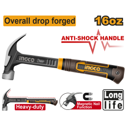 Молоток-гвоздодер 450 г (6/12) INGCO HCH81016L INDUSTRIAL Молоток-гвоздодер 450 г (6/12) INGCO HCH81016L INDUSTRIAL