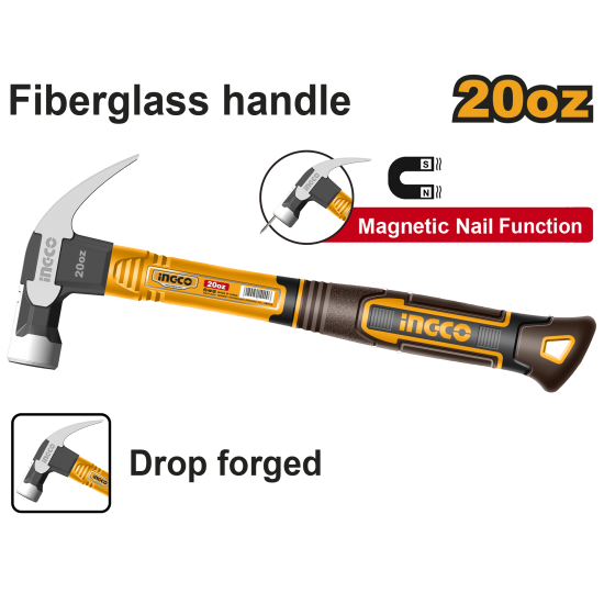 Молоток-гвоздодер 560 г (6/12) INGCO HCH81020 Молоток-гвоздодер 560 г (6/12) INGCO HCH81020