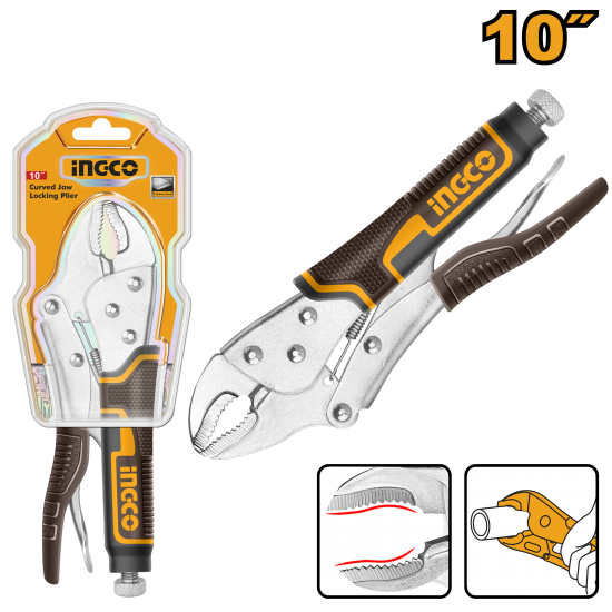 Клещи фиксатором 250 мм INGCO HCJLW0210