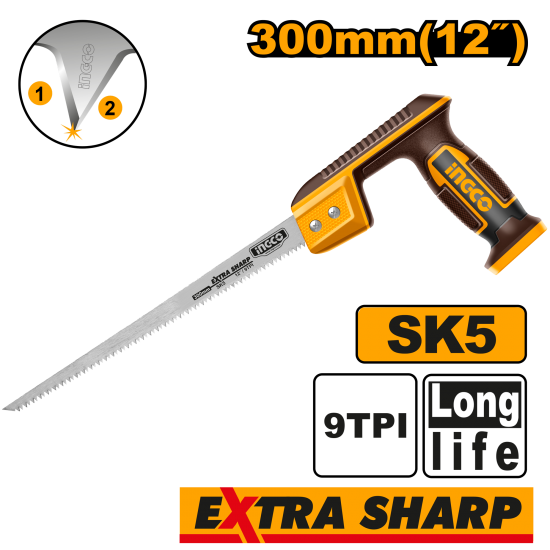 Ножовка по дереву выкружная 300 мм (12/48) INGCO HCS3006 INDUSTRIAL Ножовка по дереву выкружная 300 мм (12/48) INGCO HCS3006 INDUSTRIAL