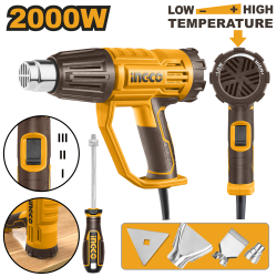 Фен строительный 2000 Вт INGCO HG200047 INDUSTRIAL Фен строительный 2000 Вт INGCO HG200047 INDUSTRIAL