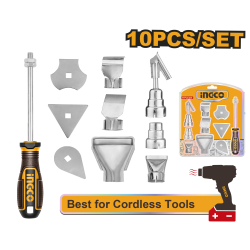 Набор оснастки для фена 10 шт (30) INGCO HGA0131 INDUSTRIAL Набор оснастки для фена 10 шт (30) INGCO HGA0131 INDUSTRIAL