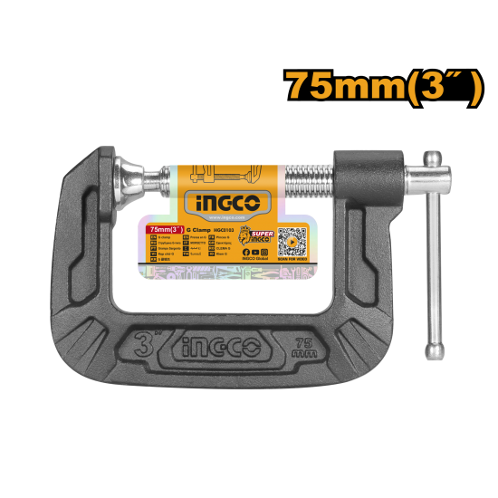 Струбцина G-образная 75 мм INGCO HGC0103 INDUSTRIAL