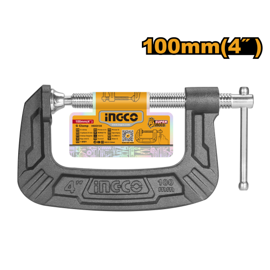 Струбцина G-образная 100 мм (6/24) INGCO HGC0104 INDUSTRIAL