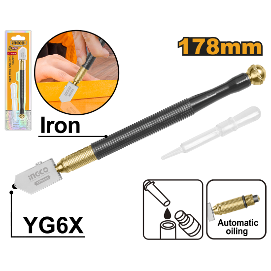 Стеклорез масляный (6/120) INGCO HGCT03 Стеклорез масляный (6/120) INGCO HGCT03