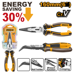 Тонкогубцы изогнутые 160 мм (6/36) INGCO HHBNP28160 INDUSTRIAL Тонкогубцы изогнутые 160 мм (6/36) INGCO HHBNP28160 INDUSTRIAL