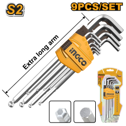 Набор шестигранных ключей 9 шт (6/48) INGCO HHK12092 INDUSTRIAL Набор шестигранных ключей 9 шт (6/48) INGCO HHK12092 INDUSTRIAL