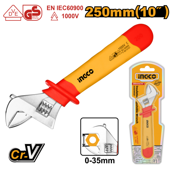 Диэлектрический разводной ключ 250 мм INGCO HIADW101 INDUSTRIAL