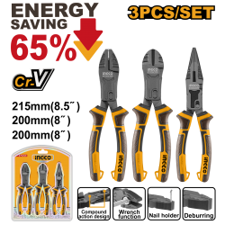 Набор плоскогубцев 3 шт (5/20) INGCO HKCPS5831 INDUSTRIAL Набор плоскогубцев 3 шт (5/20) INGCO HKCPS5831 INDUSTRIAL