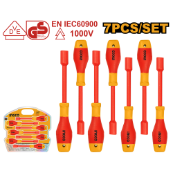 Набор диэлектрических отверток 7 шт (5/20) INGCO HKISD0701 INDUSTRIAL Набор диэлектрических отверток 7 шт (5/20) INGCO HKISD0701 INDUSTRIAL
