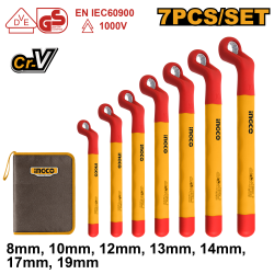 Набор диэлектрических накидных ключей 7 шт. INGCO HKISPA0702 INDUSTRIAL Набор диэлектрических накидных ключей 7 шт. INGCO HKISPA0702 INDUSTRIAL