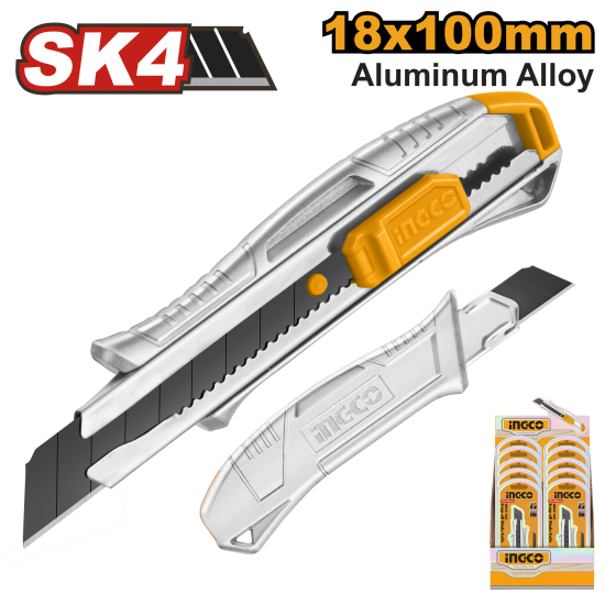 Нож канцелярский 152 мм (12/144) INGCO HKNS11807 Нож канцелярский 152 мм (12/144) INGCO HKNS11807