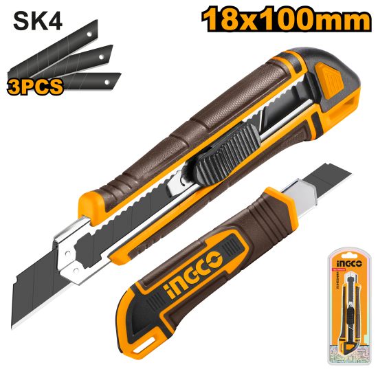 Нож универсальный 18*100 мм (12/96) INGCO HKNS28035