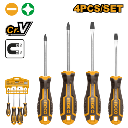 Набор отвëрток 4 шт (10/30) INGCO HKSD0428 Набор отвëрток 4 шт (10/30) INGCO HKSD0428