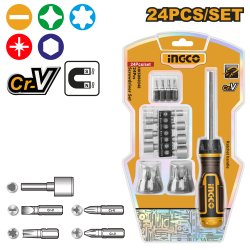 Набор бит с держателем 24 предмета (6/24) INGCO HKSDB0248 Набор бит с держателем 24 предмета (6/24) INGCO HKSDB0248