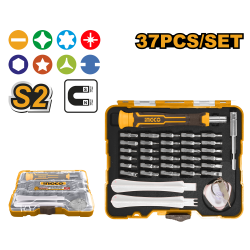 Набор бит с держателем 37 шт (10/60) INGCO HKSDB0378 INDUSTRIAL Набор бит с держателем 37 шт (10/60) INGCO HKSDB0378 INDUSTRIAL
