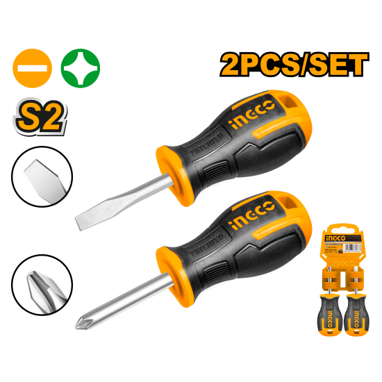 Набор отвëрток 2 шт (12/72) INGCO HKSDS2028 INDUSTRIAL