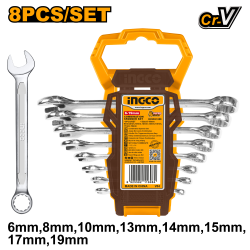 Набор комбиникованных ключей 8 шт INGCO HKSPA1088-I INDUSTRIAL Набор комбиникованных ключей 8 шт INGCO HKSPA1088-I INDUSTRIAL