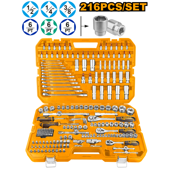 Набор инструмента 216 шт INGCO HKTHP22161 INDUSTRIAL Набор инструмента 216 шт INGCO HKTHP22161 INDUSTRIAL