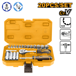 Набор головок с трещоткой 1/4