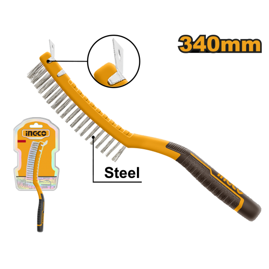 Проволочная щетка 340 мм (12/72) INGCO HKTWB3403 Проволочная щетка 340 мм (12/72) INGCO HKTWB3403