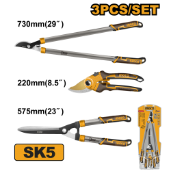 Набор садовых ножниц 3 шт. INGCO HLT76033 INDUSTRIAL Набор садовых ножниц 3 шт. INGCO HLT76033 INDUSTRIAL