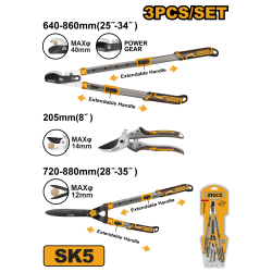 Набор садовых ножниц 3 шт (6) INGCO HLT93301 INDUSTRIAL Набор садовых ножниц 3 шт (6) INGCO HLT93301 INDUSTRIAL