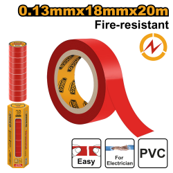 Лента изоляционная красная 20 м ПВХ (10/300) INGCO HPET1012 Лента изоляционная красная 20 м ПВХ (10/300) INGCO HPET1012