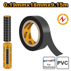 Лента изоляционная черная ПВХ (10/300) INGCO HPET1101 Лента изоляционная черная ПВХ (10/300) INGCO HPET1101