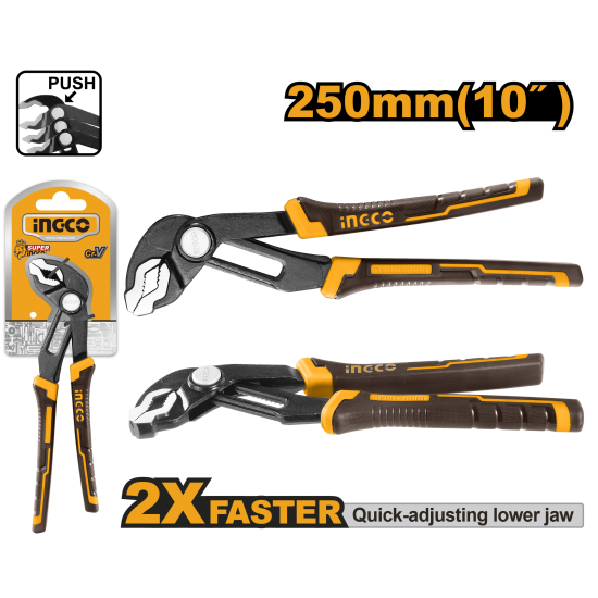 Клещи универсальные переставные 250 мм INGCO HPP68258 INDUSTRIAL Клещи универсальные переставные 250 мм INGCO HPP68258 INDUSTRIAL