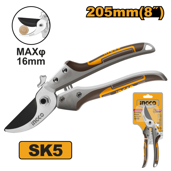 Секатор 205 мм (12/48) INGCO HPS0308 INDUSTRIAL Секатор 205 мм (12/48) INGCO HPS0308 INDUSTRIAL