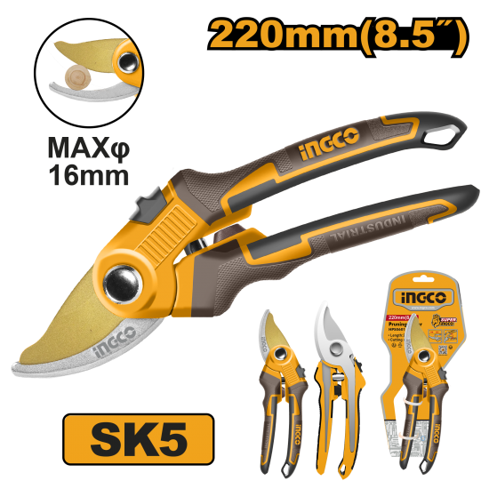 Секатор 220 мм INGCO HPS0601 INDUSTRIAL Секатор 220 мм INGCO HPS0601 INDUSTRIAL
