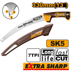 Ножовка садовая 330 мм (8/48) INGCO HPS3306 INDUSTRIAL Ножовка садовая 330 мм (8/48) INGCO HPS3306 INDUSTRIAL