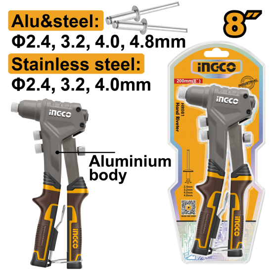 Заклепочник 200 мм INGCO HR081