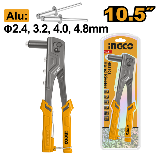 Заклепочник 260 мм (6/24) INGCO HRS108 Заклепочник 260 мм (6/24) INGCO HRS108