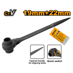 Ключ трещоточный ступичный 19х22 INGCO HRSTW19221 INDUSTRIAL