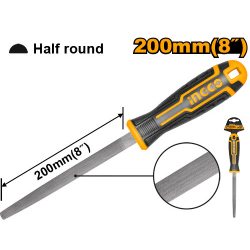 Напильник полукруглый по металлу 200 мм (10/60) INGCO HSHF088P INDUSTRIAL Напильник полукруглый по металлу 200 мм (10/60) INGCO HSHF088P INDUSTRIAL
