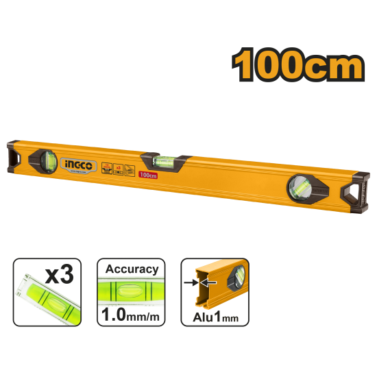 Уровень пузырьковый 100 см INGCO HSL18100