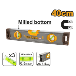 Уровень пузырьковый магнитный 40 см INGCO HSL38040M INDUSTRIAL Уровень пузырьковый магнитный 40 см INGCO HSL38040M INDUSTRIAL