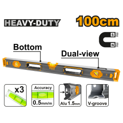 Уровень с магнитом усиленный 1000 мм (10) INGCO HSL68100