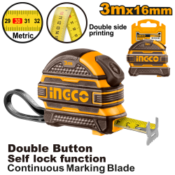 Рулетка 3х16 мм (12/60) INGCO HSMT08316-1