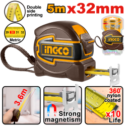 Рулетка 5 х 32 мм (6/36) INGCO HSMT80532M INDUSTRIAL
