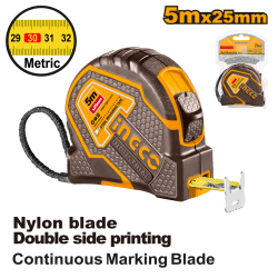 Рулетка 5 х 25 мм INGCO HSMT8805.1 INDUSTRIAL