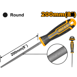Напильник круглый по металлу 200 мм (10/60) INGCO HSRF088P INDUSTRIAL Напильник круглый по металлу 200 мм (10/60) INGCO HSRF088P INDUSTRIAL