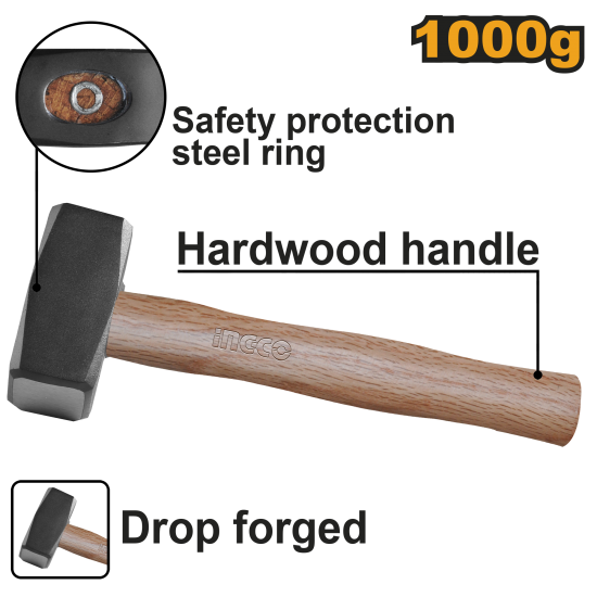 Кувалда 1000 г (6/12) INGCO HSTH041000 Кувалда 1000 г (6/12) INGCO HSTH041000