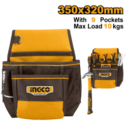 Сумка поясная для инструментов 350х320 мм INGCO HTBP010128 Сумка поясная для инструментов 350х320 мм INGCO HTBP010128
